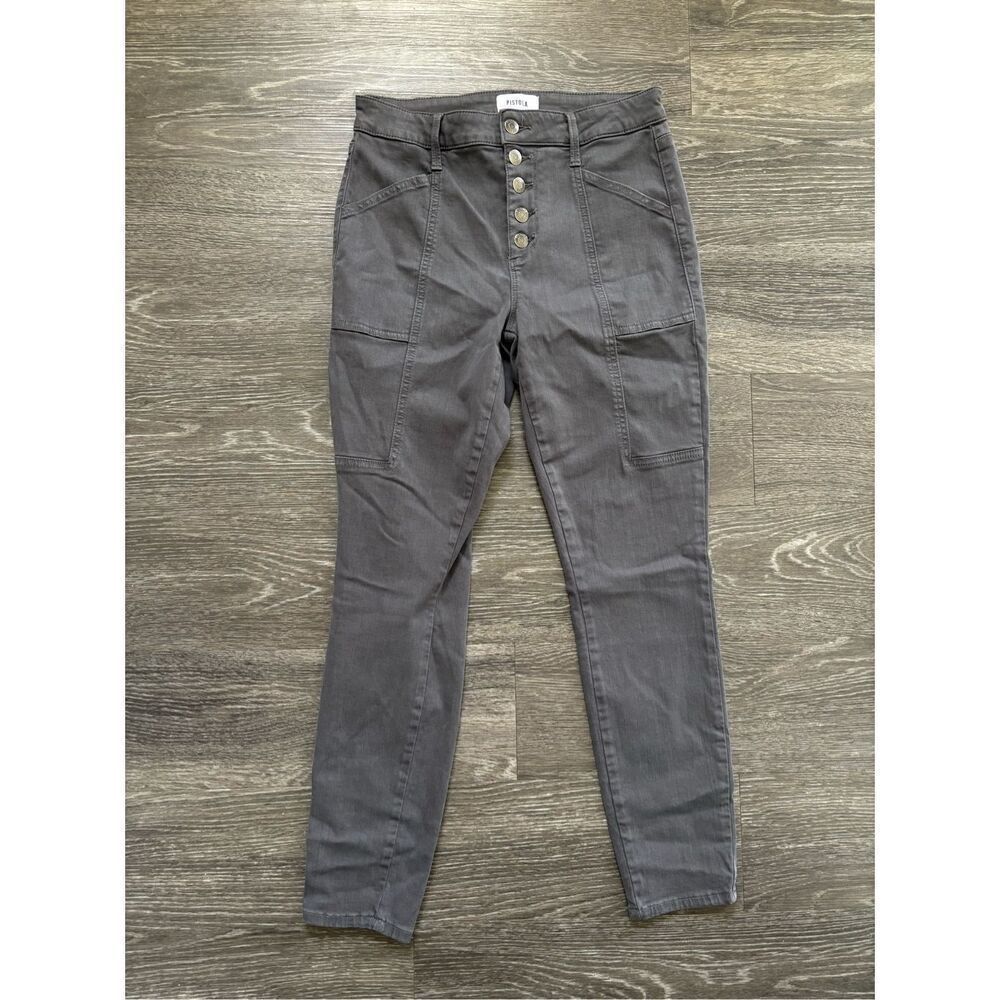 Pistola Denim Grey Button fly Skinny Jeans Size 27
